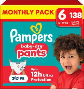 Blöja PAMPERS Baby Dry S6 13-19kg 138 fp