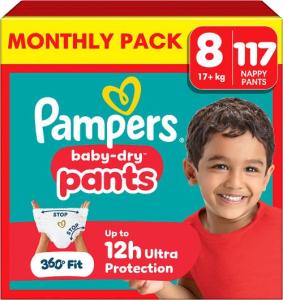 Blöja PAMPERS Baby Dry S8 17 kg 117 fp