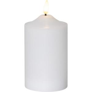 Blockljus STAR TRADING led vit 7 5x15cm