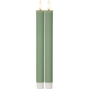 Antikljus STAR T Stripe grön 25cm 2 fp