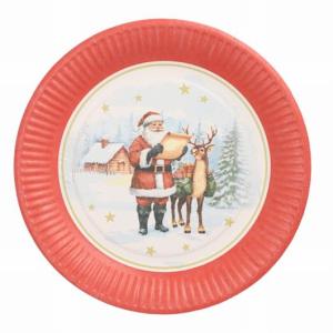 Tallrik PAPSTAR Santa 23cm 10 fp