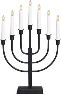 Elljusstake 7 ljus 31x47cm metall svart