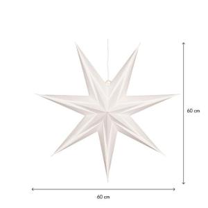 Pappersstjärna 7-uddig 60cm vit