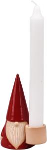 Ljusstake FESTIVE Tomte 10 1cm röd vit