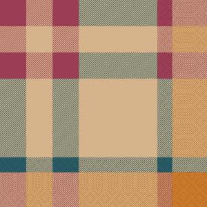 Servett DUNI Tartan 3-lags 33x33cm 50 fp