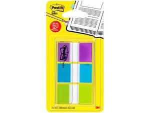 Index POST-IT 25 4x43 2mm 3 färger 60 fp