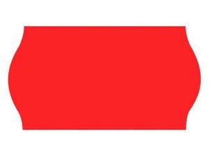 Prisetikett 26x16mm G2 röd 7200 fp