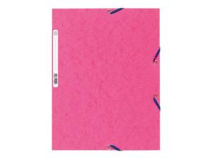 Gummibandsmapp EXACOMPTA 3-klaff A4 rosa