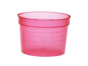 Medicinbägare bred röd kväll 30ml 50 fp