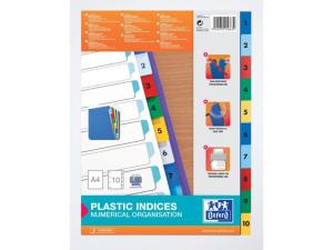 Plastregister OXFORD A4 1-10 o färger
