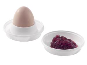 Äggkopp plast vit 100 fp