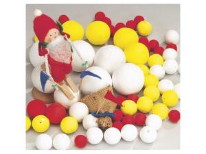 Papperskulor 50mm vit 25 fp