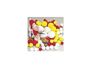 Papperskulor 30mm gul 50 fp