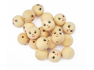 Träkulor ansikten 22 mm 20 fp