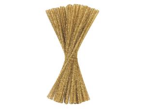 Piprensare glitter 30cm guld 100 fp