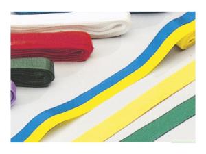 Sidenband 5mx15mm gul blå