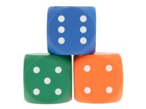 Tärningar mjuka 5 cm 12 fp