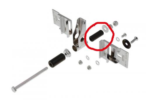 Gummibussning till fäste bakbumper Ø 20 mm