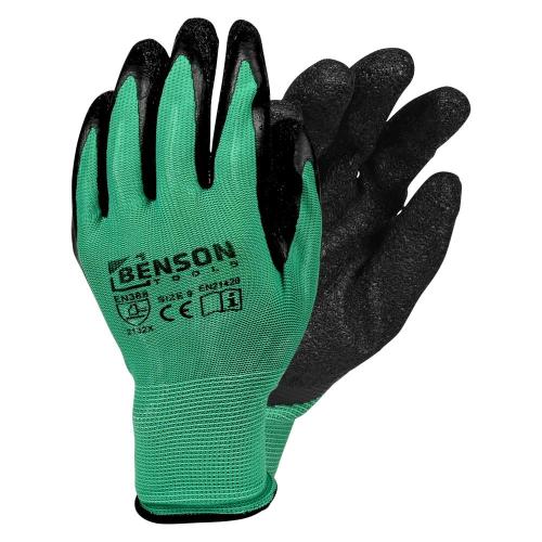 Arbetshandskar Benson Latex grön