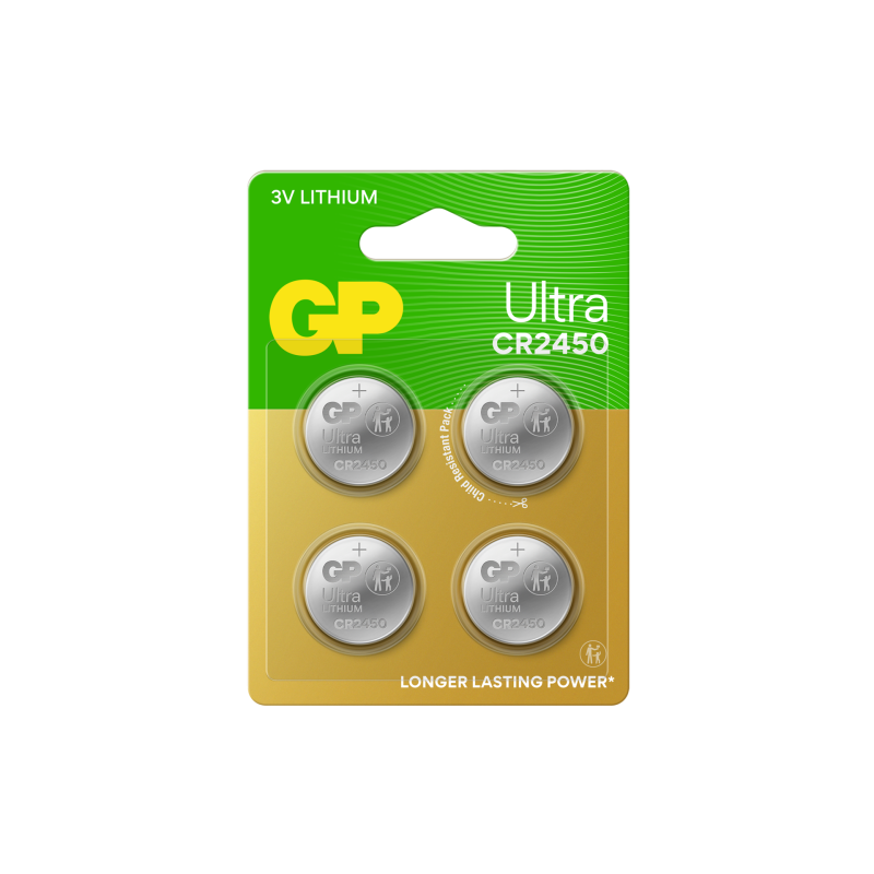 Batteri GP Ultra Lithium CR2450 4-pack