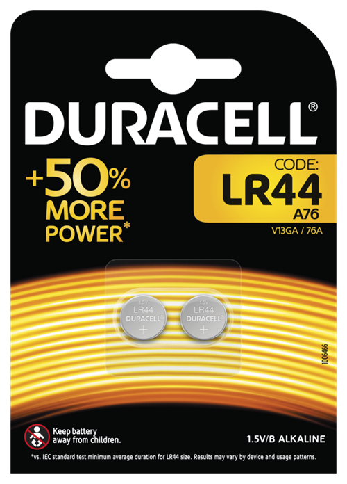 Duracell LR44 Knappcellsbatteri, 2-Pack