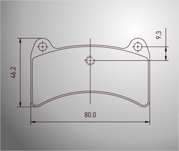 Bromsbelägg bak set Goldspeed EVO-8