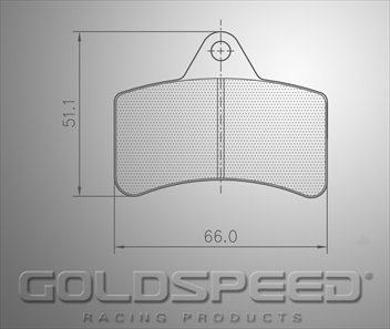 Bromsbelägg bak set Goldspeed Topkart