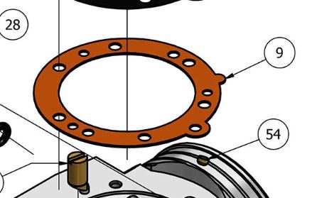 Packning Huvudmembran