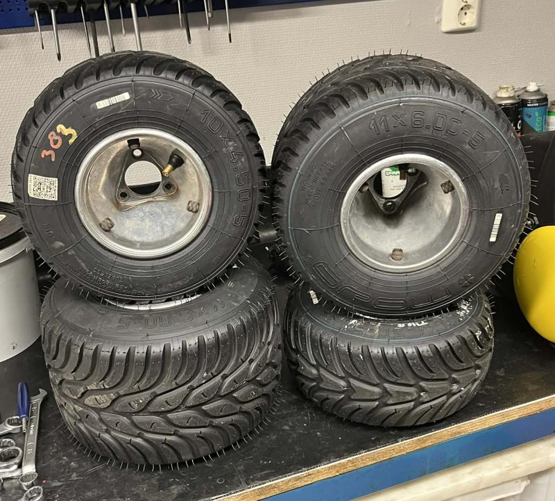 Birel/Freeline Fälgset 130/180  alu, beg