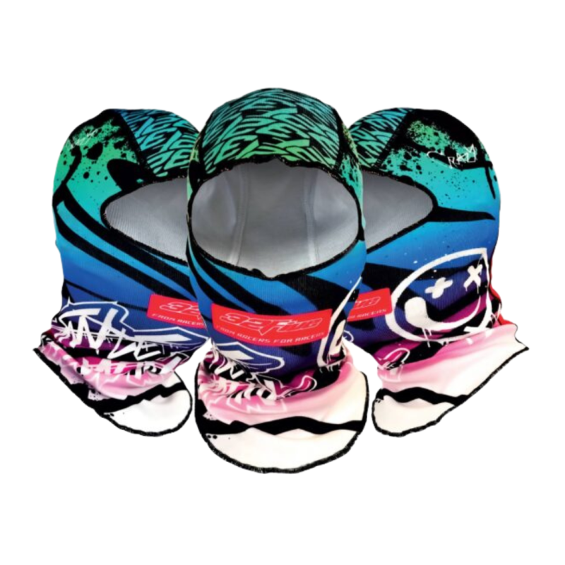 Balaclava 32Five Balaclava SMILE TO WIN - Blue / Fluo Pink