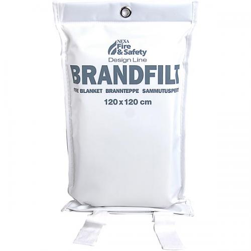 Brandfilt 120x120 vit