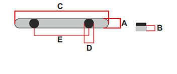 Kil  8X3X60 mm - 2 PEGS Ø7.5