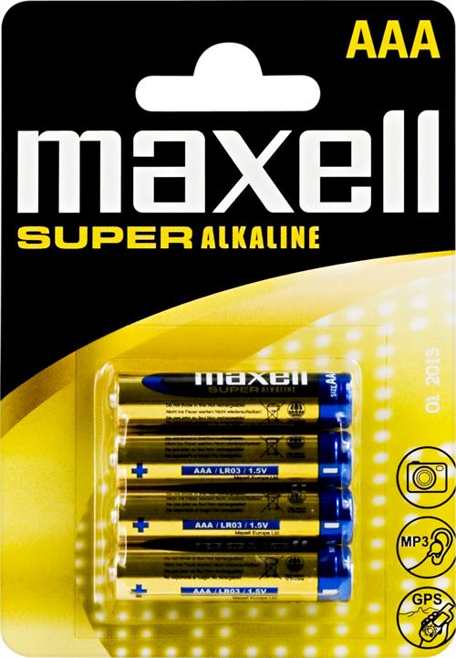 Maxell Super Alkaline, LR03 4-pack