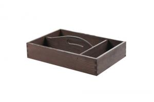 Cutlery box with 3 compartments and handle