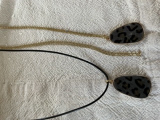 Leopard halsband läder