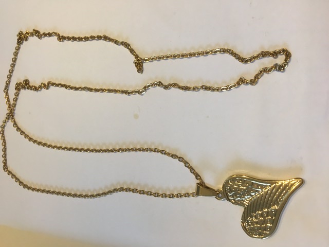 Wings halsband guld//stål