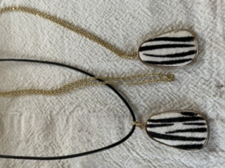 Zebra halsband stålkedja