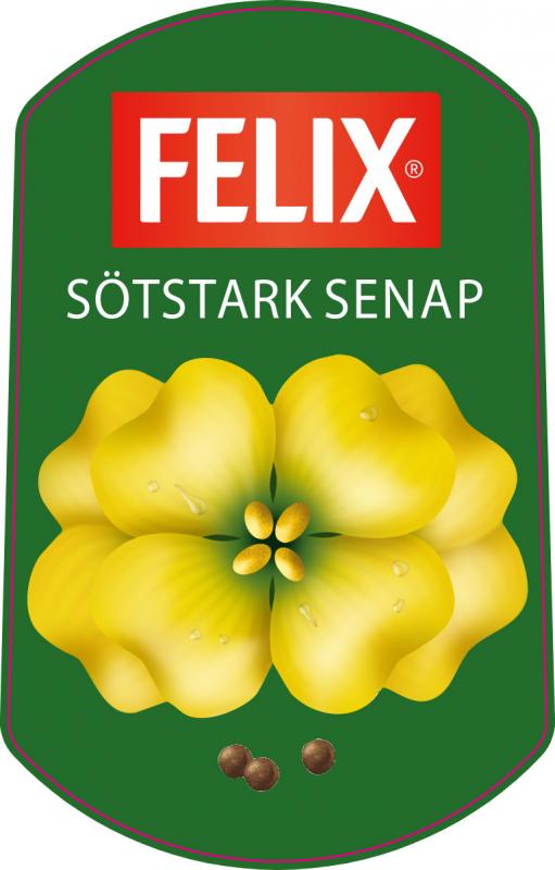 Orkla Sentomat Express Etikett FELIX Sötstark Senap