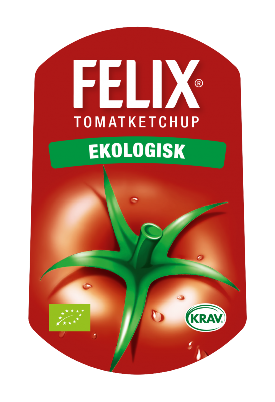 Orkla Sentomat Express Etikett FELIX Ketchup Ekologisk