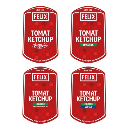 Etiketter SENTOMAT® 2000 för FELIX Ketchup