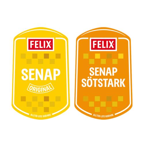 Etiketter SENTOMAT® 2000 för FELIX Senap