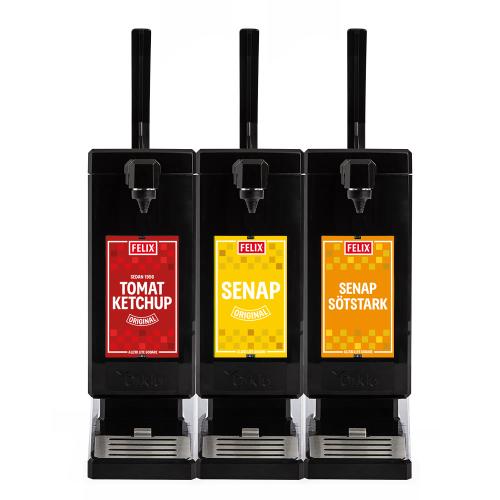 SENTOMAT® United, Paketerbjudande med 3 st, Svart, 11,5 mm, FELIX Tomatketchup och Senap