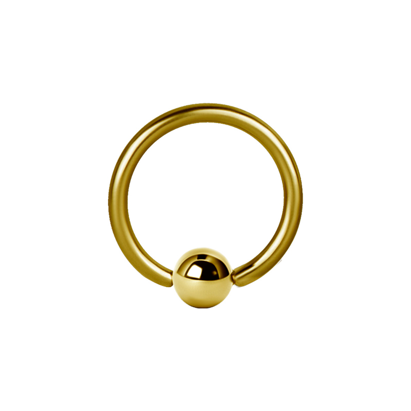 Bcr-ring till piercing - Ball Closure Ring / Captive Bead ring - Guld