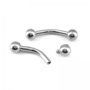Böjd stav till piercing - Piercingsmycke i kirurgiskt stål - Invändigt gängad böjd barbell