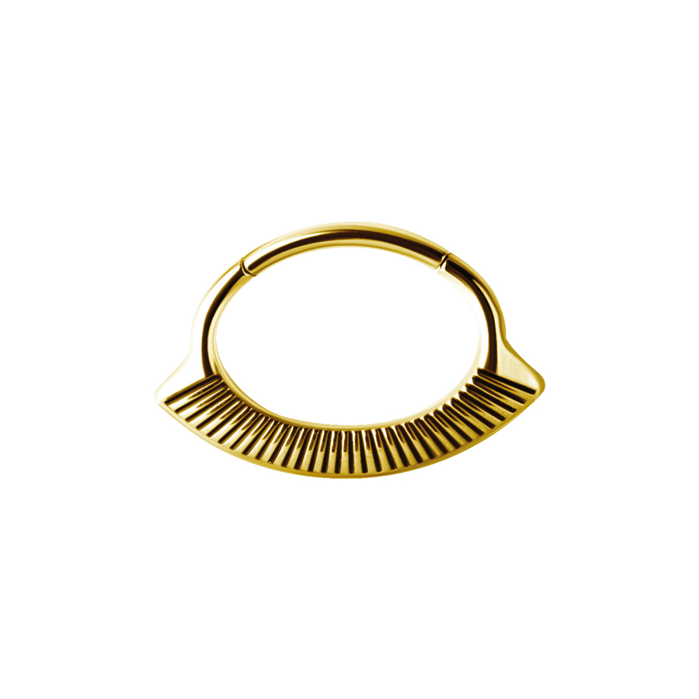Septum / Daith Clicker - Piercingsmycke - Ring i guldpläterat stål