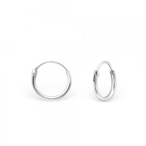 8 mm tunna ringar - Släta hoops - Creoler ringar i äkta silver