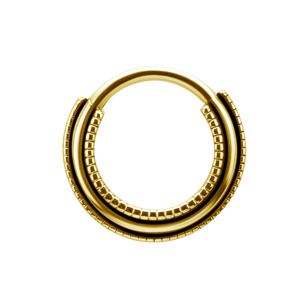 Piercingsmycke Ring - Guldpläterad clicker ring