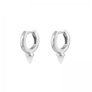 Vita opaliter - Huggie örhängen - Ringar i äkta silver