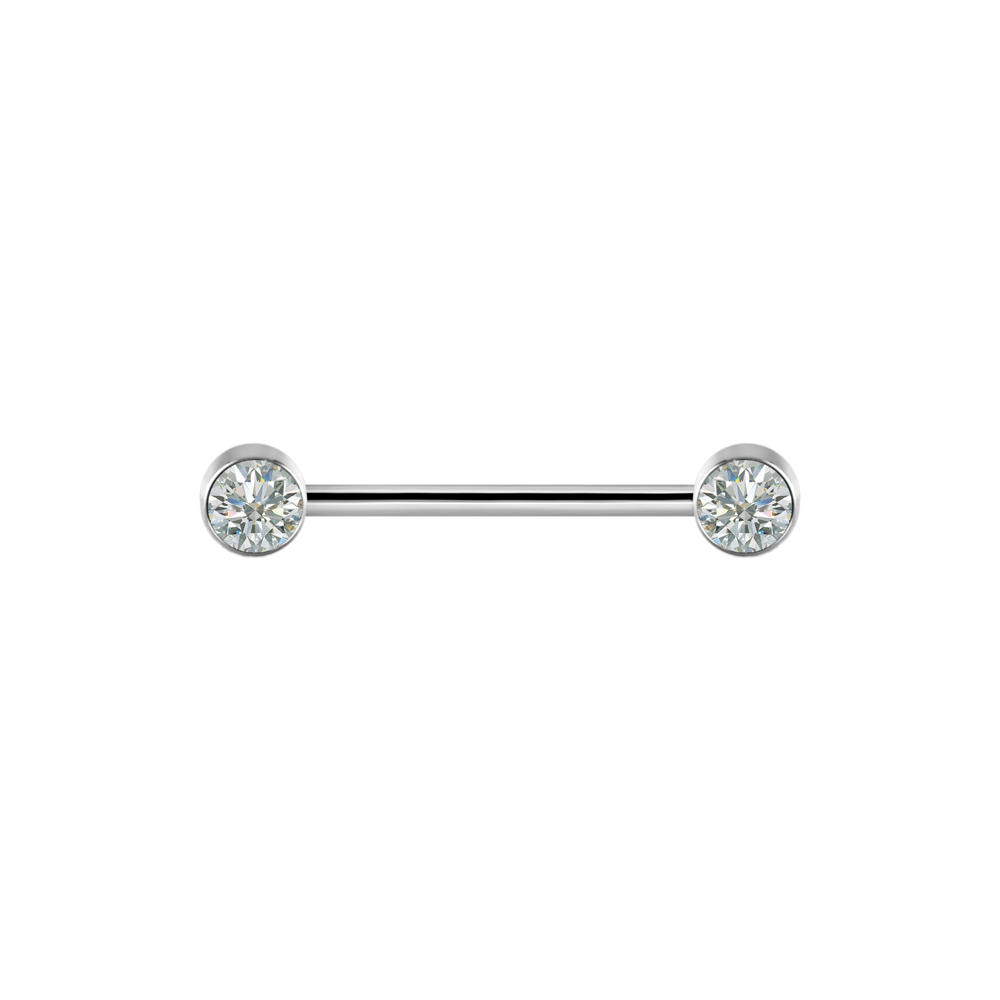 Stav med kristaller - Nipple piercing - Titan
