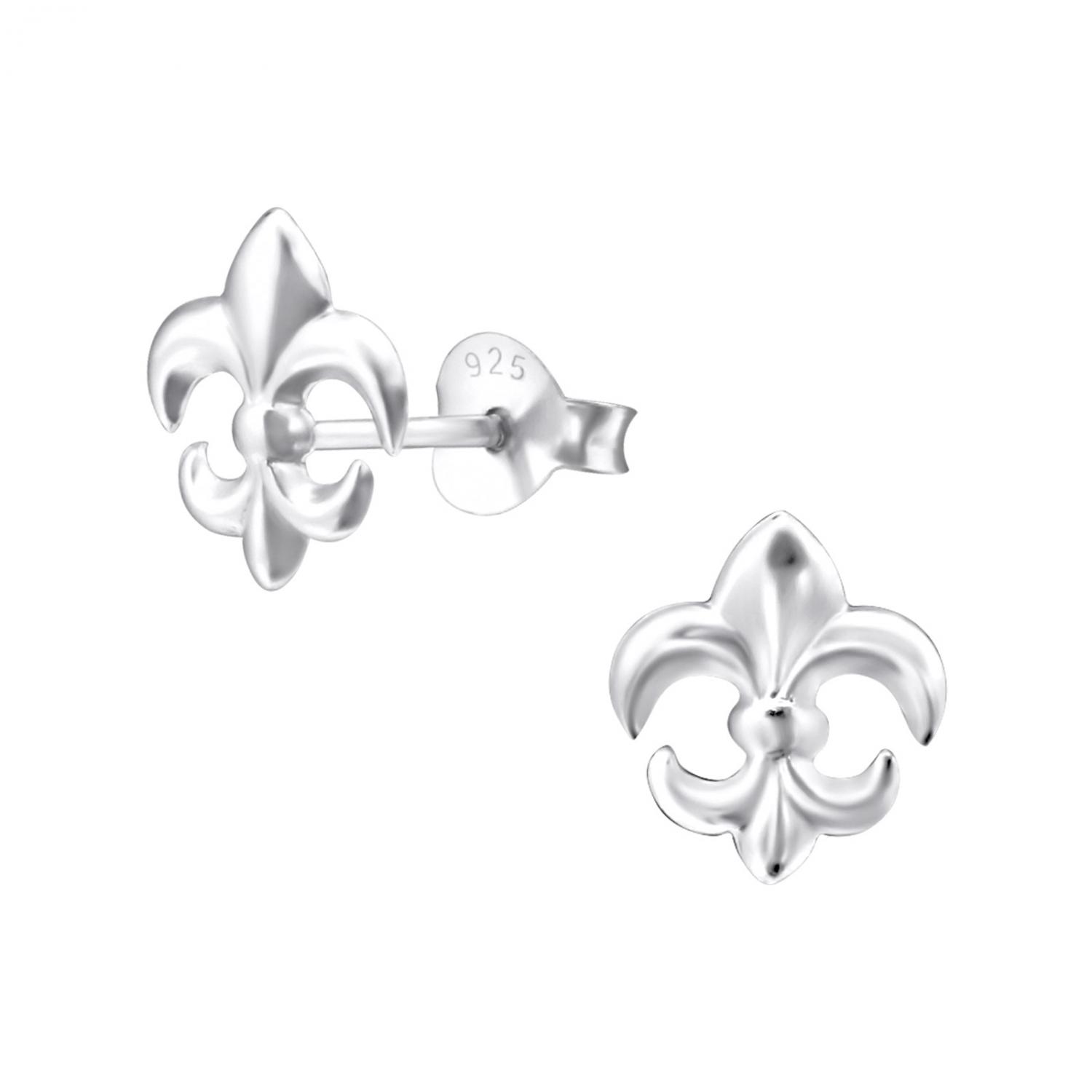 Fransk lilja - Studs - Örhängen i äkta silver
